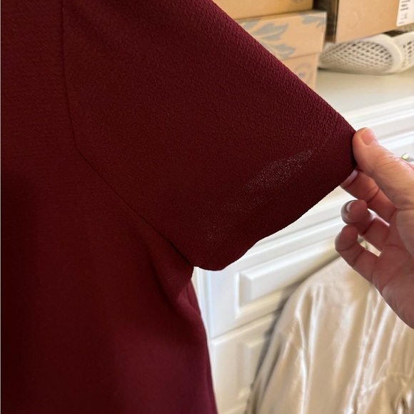 Madewell oxblood crepe blouse. Medium, like new, worn once - Picture 5 of 5